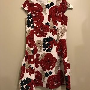 Floral cap sleeve dress